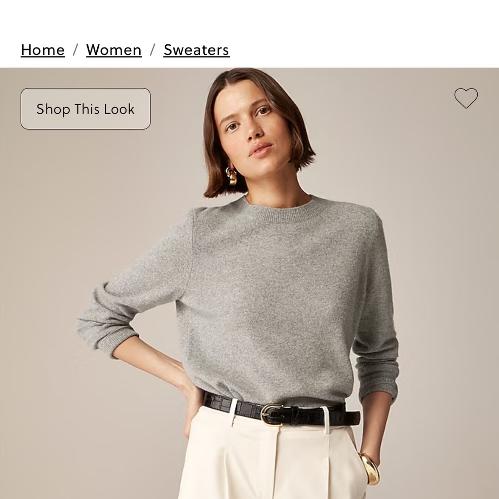 J. Crew Light Gray Women's Crew Neck Sweater